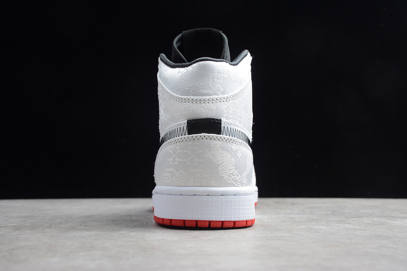 Cj Clot X Air Jordan 1 Mid Fearless White/Black-Red 3