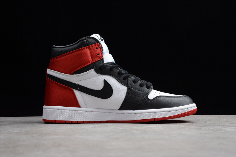 St Air Jordan 1 Retro High Satin Black Toe Black/White/Red 27