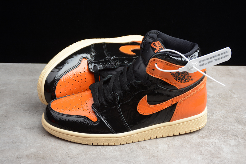 Cj Air Jordan 1 High Og Shattered Backboard 3.0 Black/Orange 23