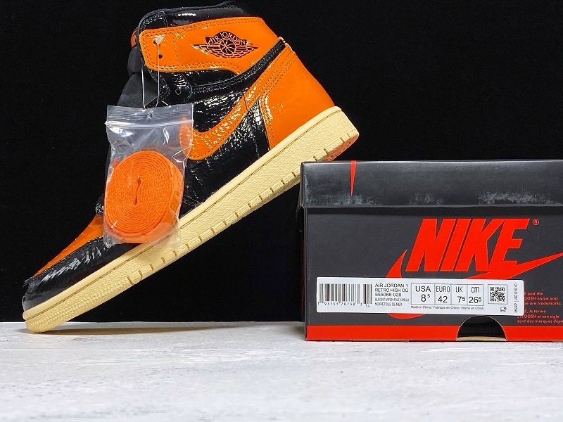 Get Air Jordan 1 High Og Shattered Backboard 3.0 Black/Orange 29