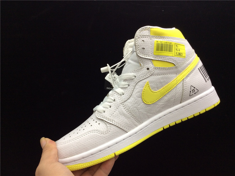 Air Jordan 1 High Og First Class Flight White/Dynamic Yellow 33