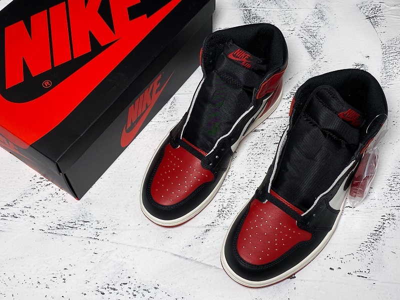 Get Air Jordan 1 Retro High Bred Toe Gym Red/Black-Summit White 7