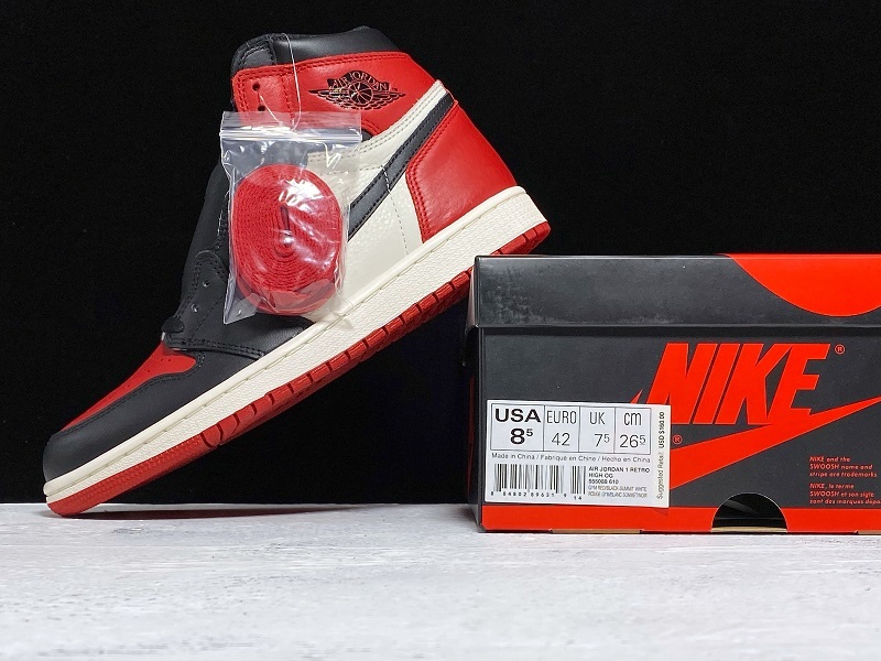 Get Air Jordan 1 Retro High Bred Toe Gym Red/Black-Summit White 15