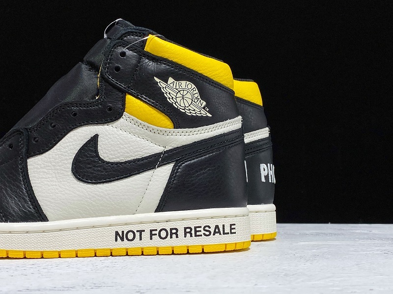 Get Air Jordan 1 Retro High Not For Resale Black/Varsity Maize 27