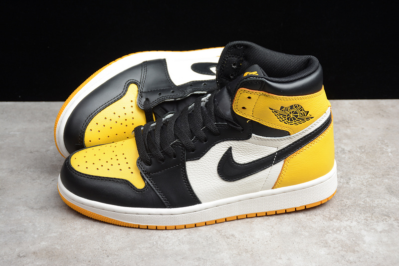 Gz Air Jordan 1 Retro High Og Yellow Toe Yellow/Black/White 31