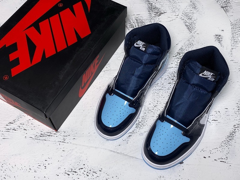 Get Air Jordan 1 High Og Unc Patent Leather Obsidian/Blue/White 5