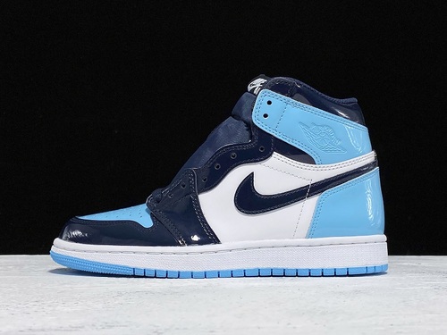 Get Air Jordan 1 High Og Unc Patent Leather Obsidian/Blue/White 17