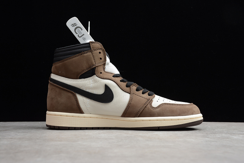 Cj Air Jordan 1 High Og Travis Scott Sp Dark Mocha/Black/White 5