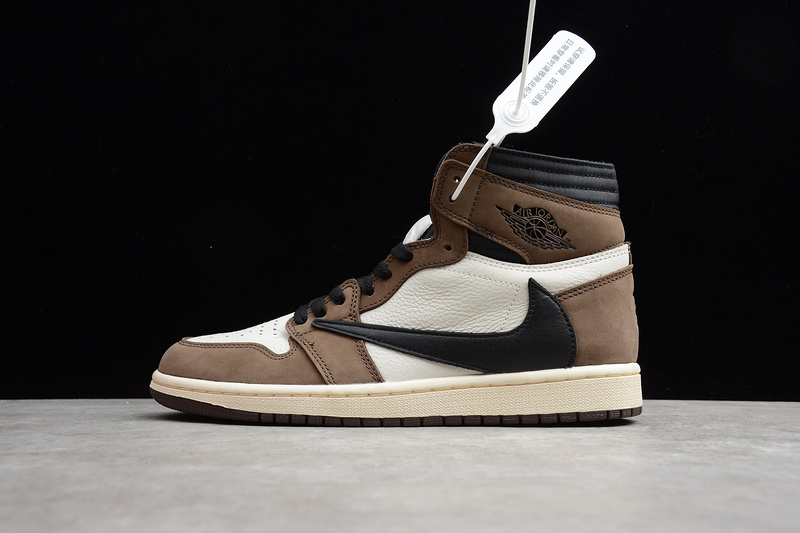 Cj Air Jordan 1 High Og Travis Scott Sp Dark Mocha/Black/White 19