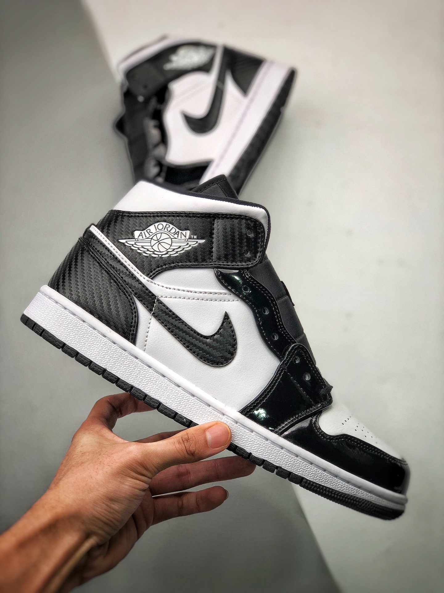 Air Jordan 1 Mid All-Star Black/Black/White 3