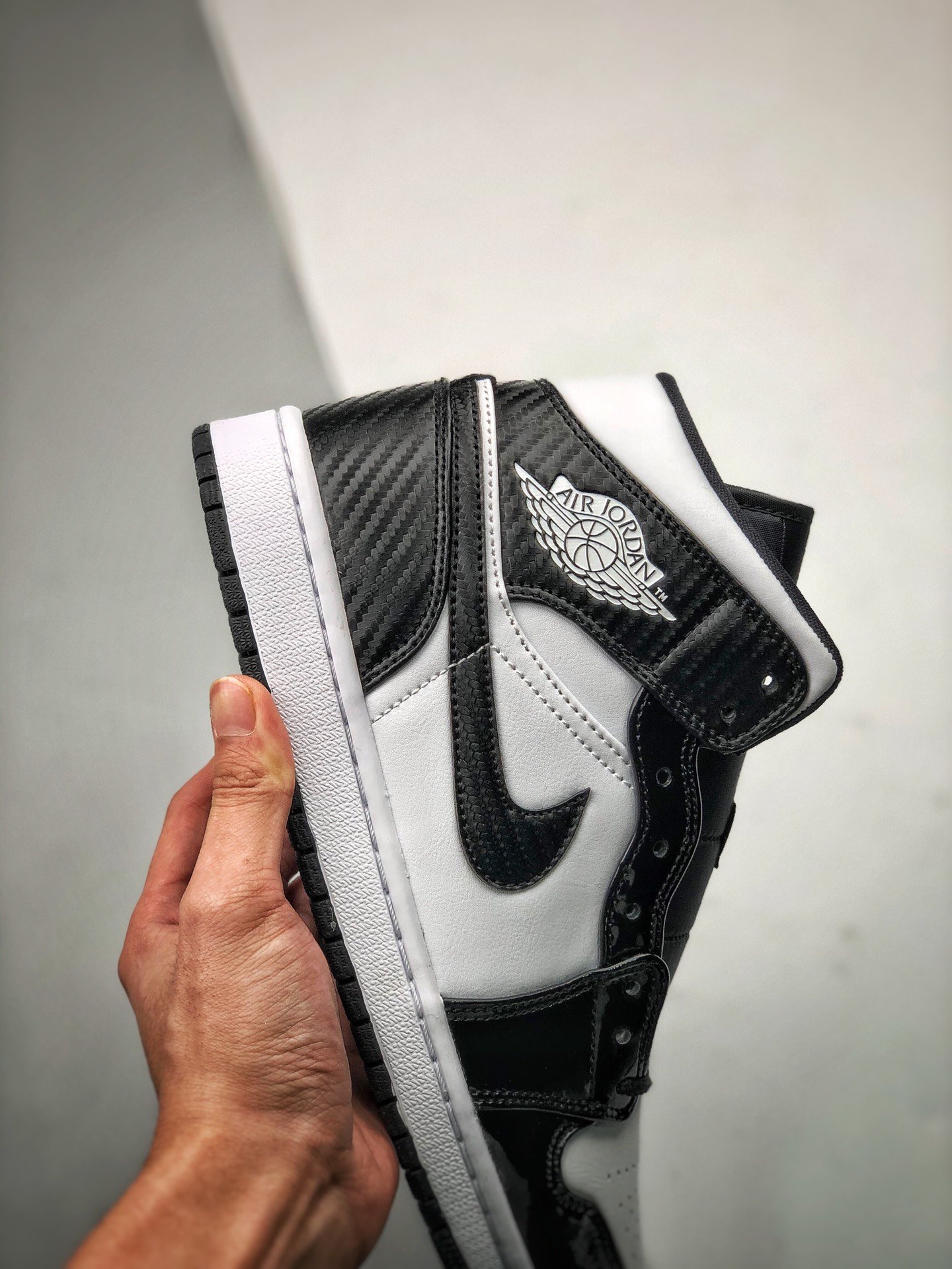 Air Jordan 1 Mid All-Star Black/Black/White 15