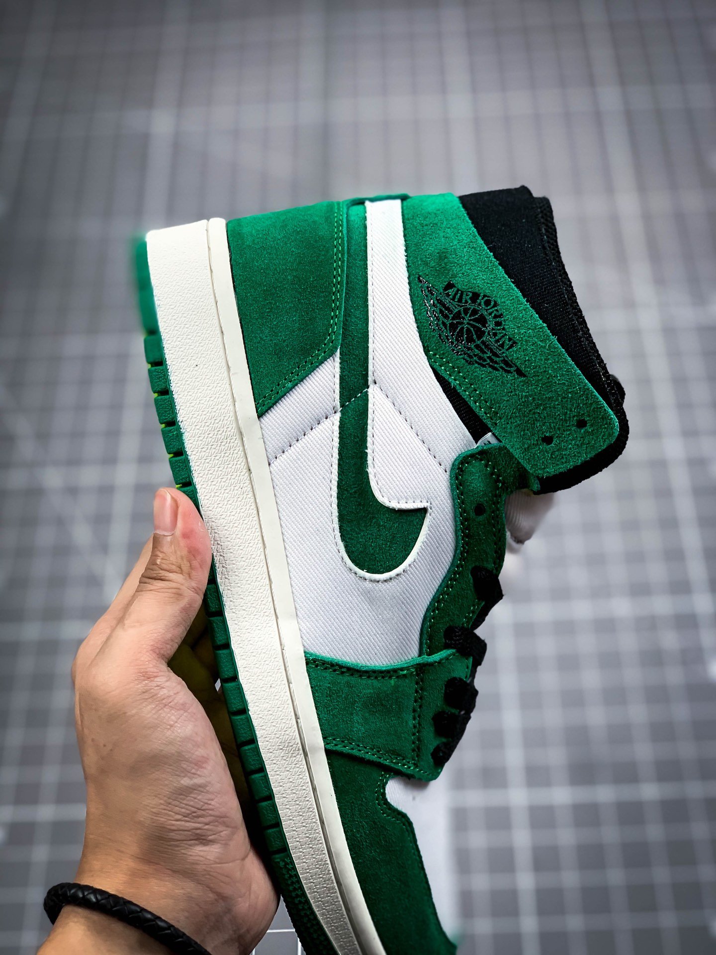 Air Jordan 1 High Zoom Stadium Green White/Green/Black 13