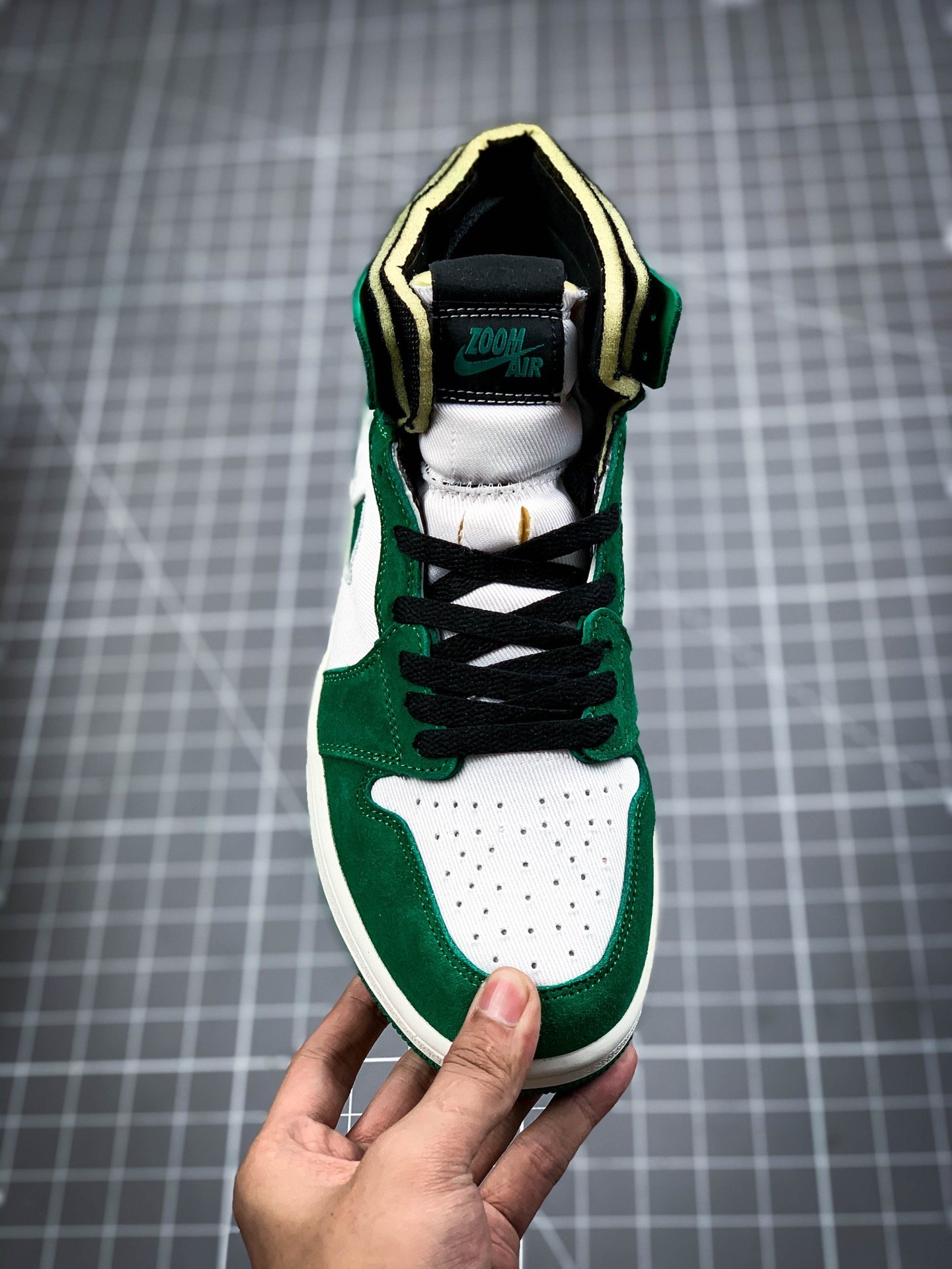 Air Jordan 1 High Zoom Stadium Green White/Green/Black 15