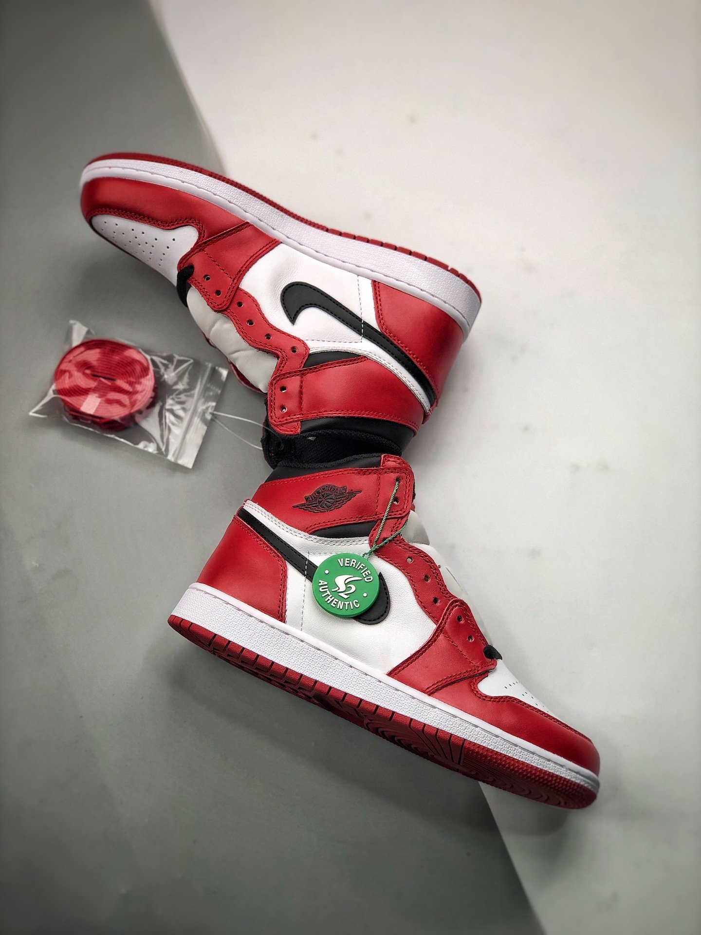 S2 Air Jordan 1 Mid White/Black/Red 7