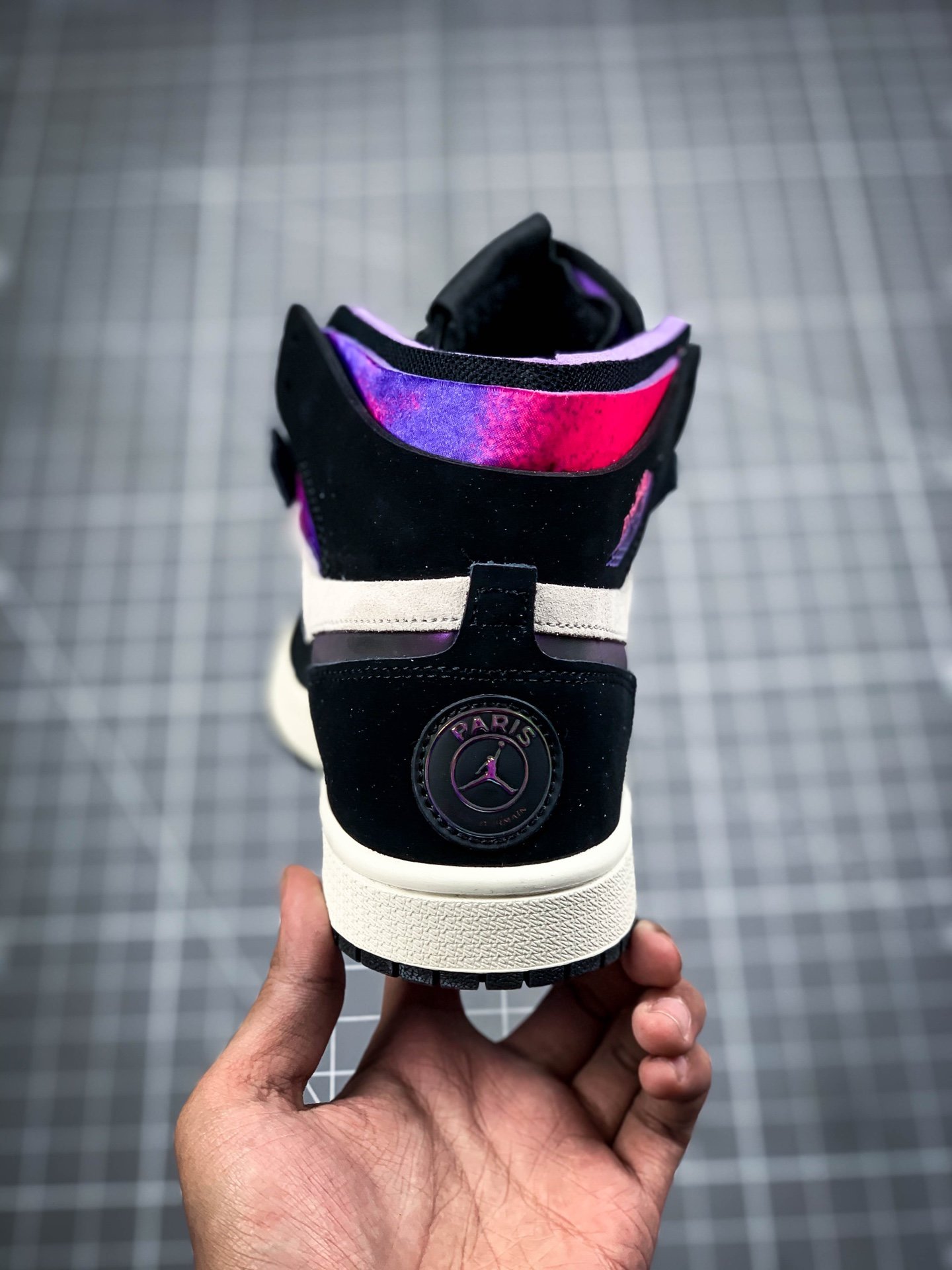 Paris Saint Germain Air Jordan 1 High Zoom Comfort White/Black/Purple/Pink 3