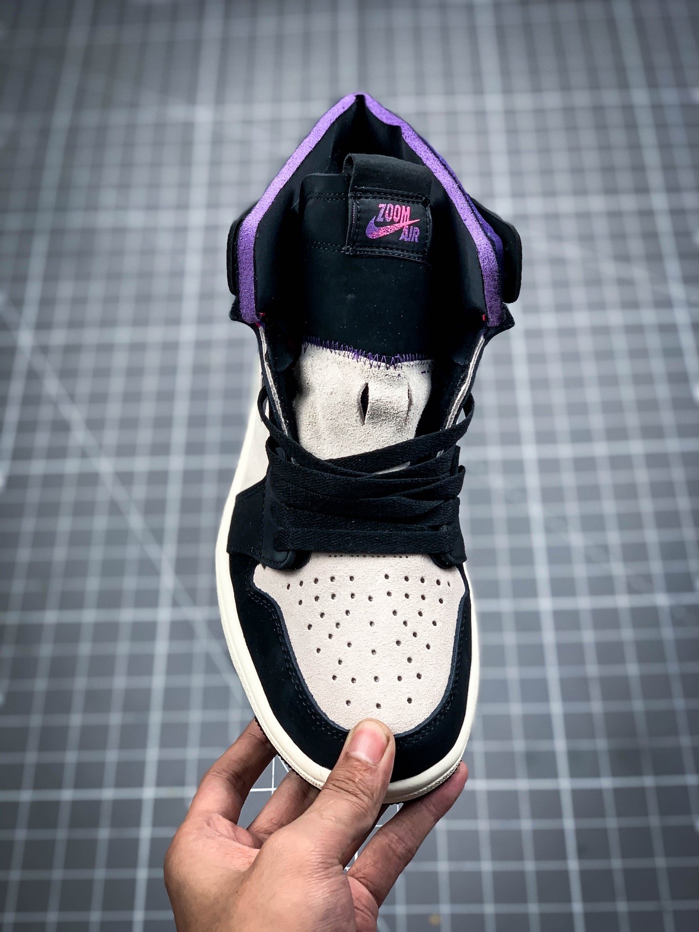 Paris Saint Germain Air Jordan 1 High Zoom Comfort White/Black/Purple/Pink 13