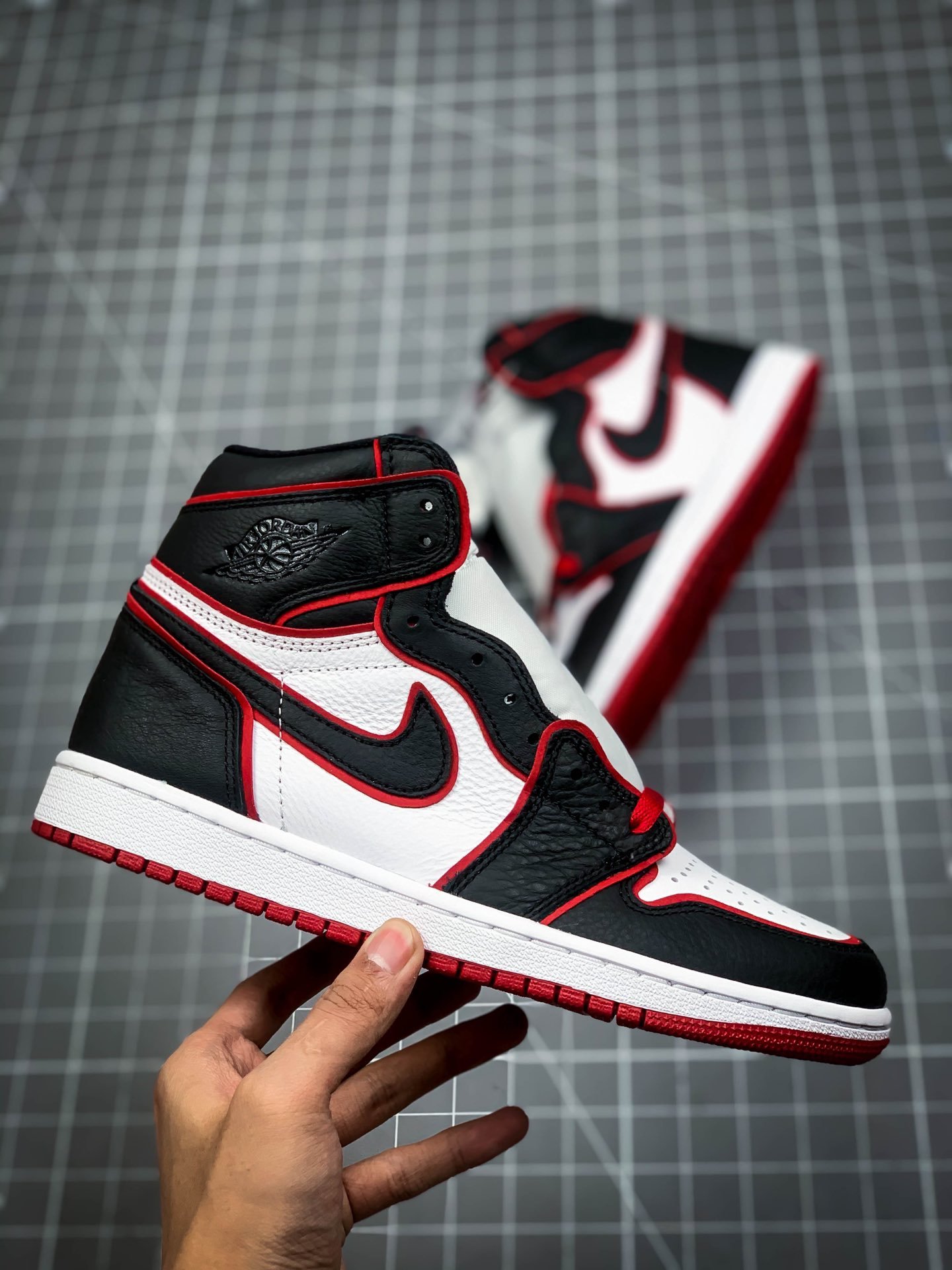 S2 Air Jordan 1 High Og Black/Gym Red-White 15