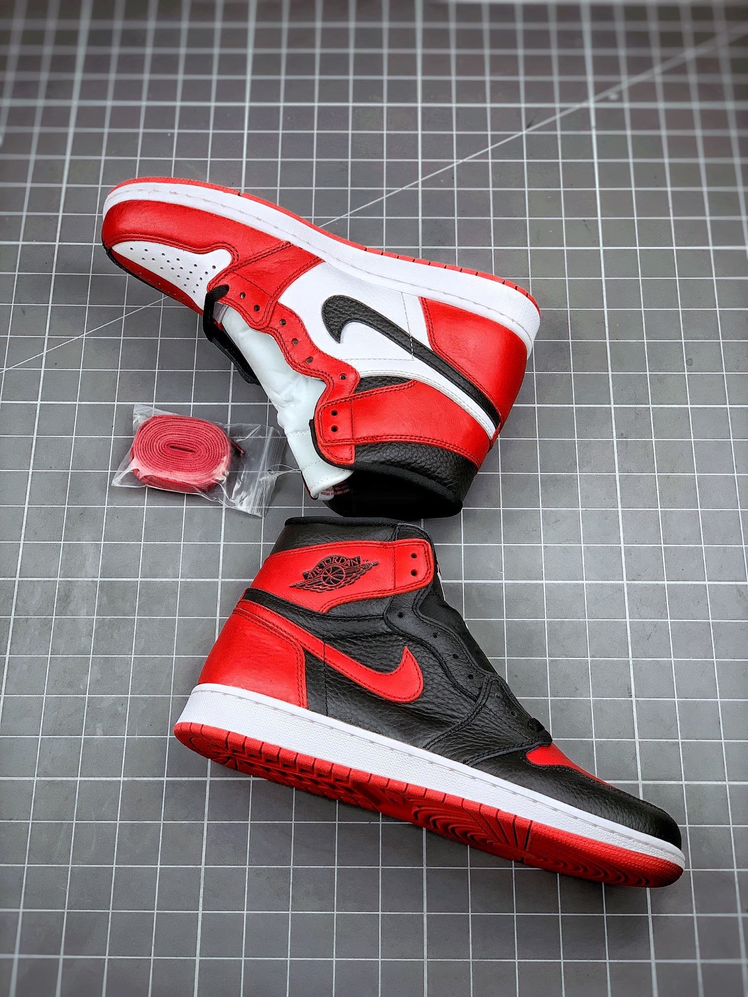 Original Quality Air Jordan 1 Retro High Homage Home Black/University Red-White 5