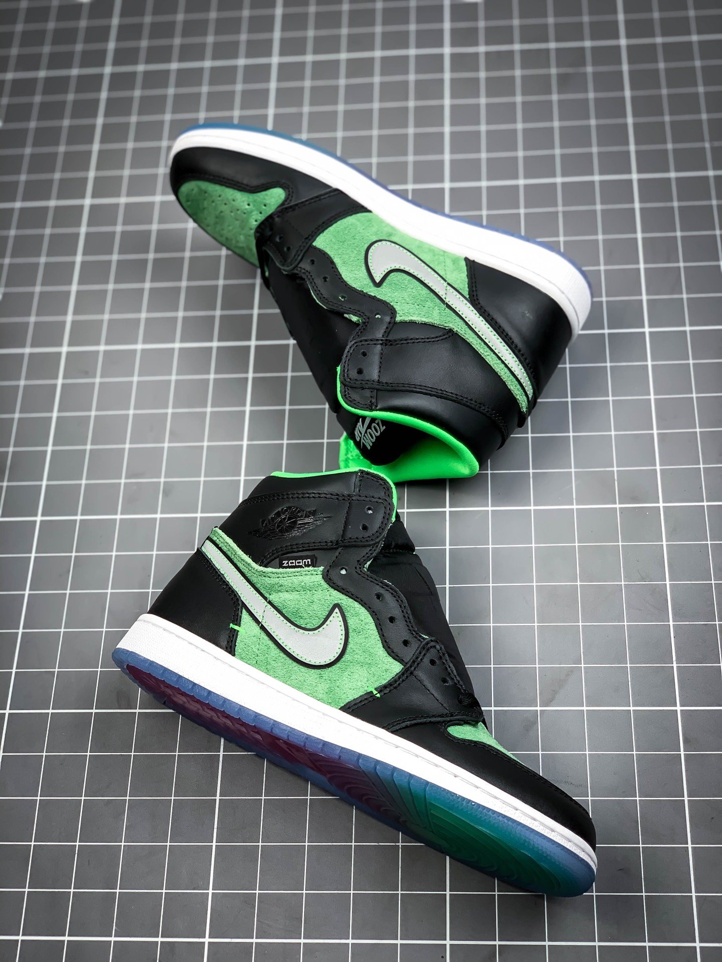 S2 Air Jordan 1 High Zoom Rage Green Black/White/Green 7