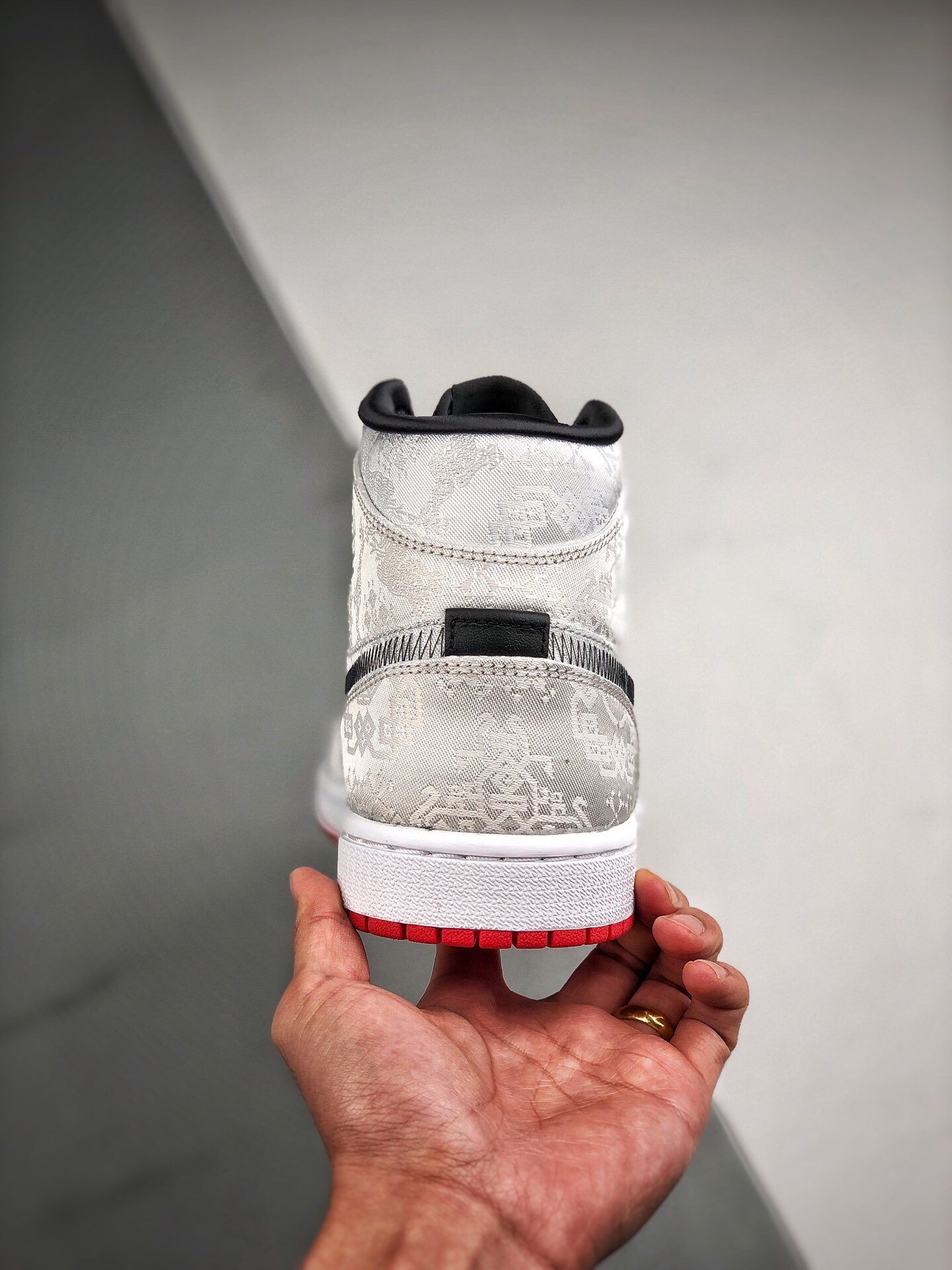 Clot X Air Jordan 1 Mid Fearless Silver/Black-Red 3