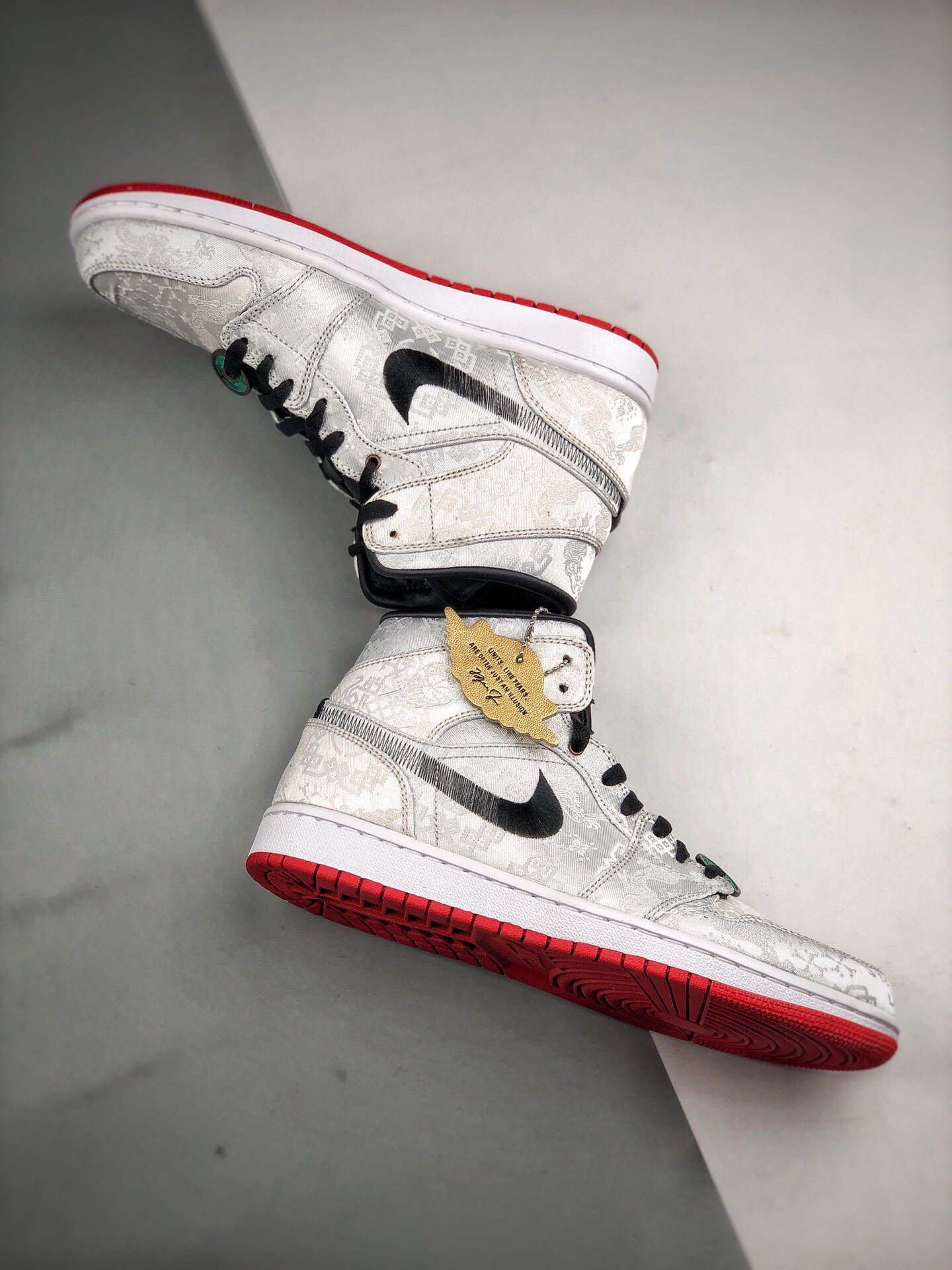 Clot X Air Jordan 1 Mid Fearless Silver/Black-Red 9