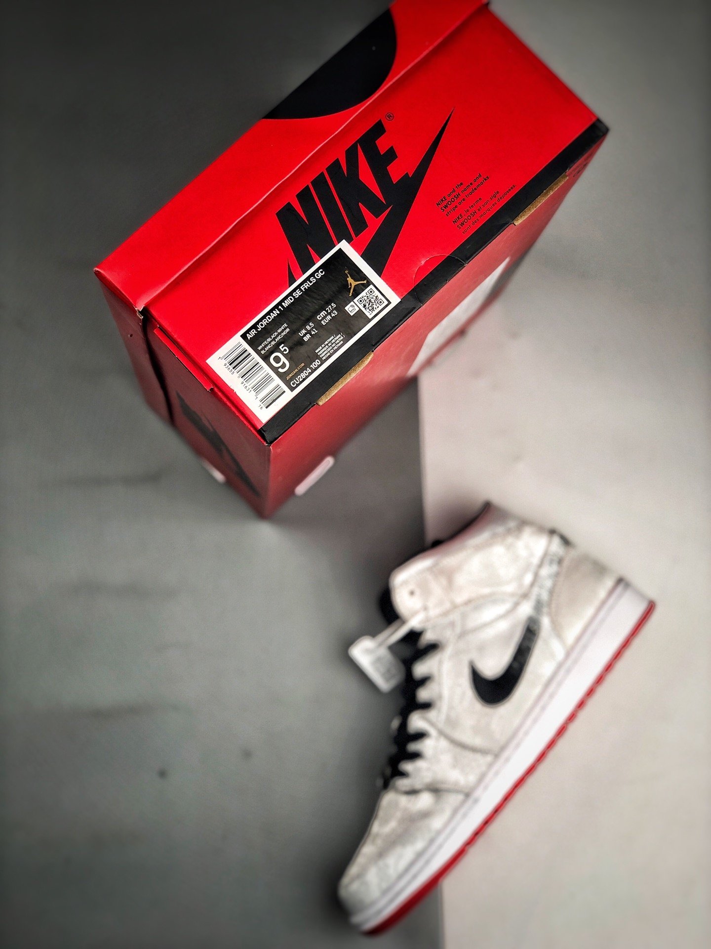 Clot X Air Jordan 1 Mid Fearless Silver/Black-Red 17