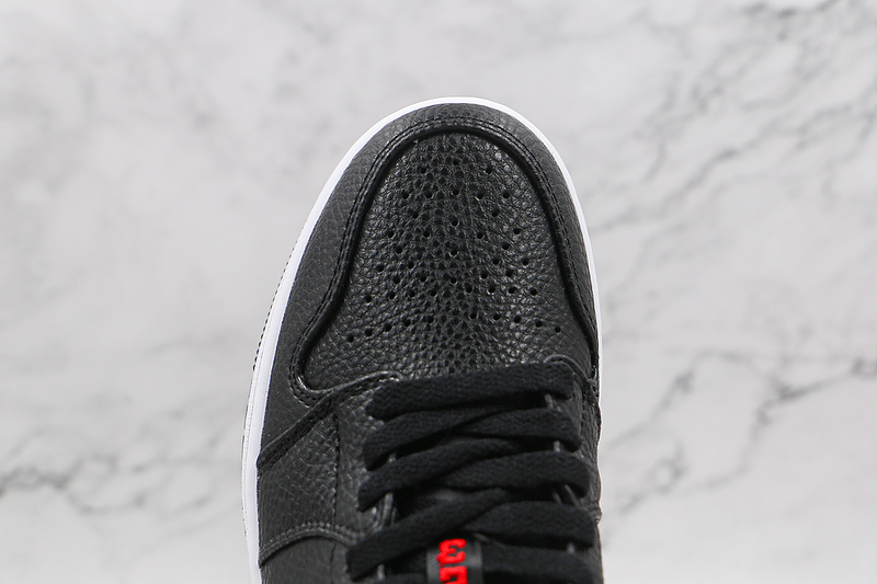 Air Jordan 1 Low Brushstroke Swoosh Black/Red/White 15