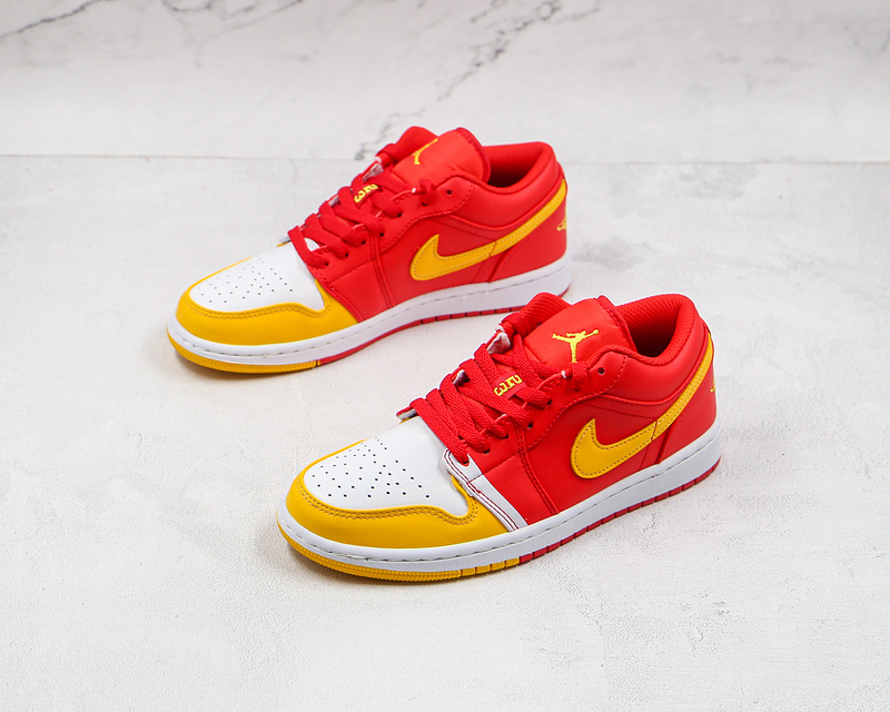 Air Jordan 1 Low Red/Yellow/White 7