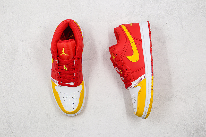 Air Jordan 1 Low Red/Yellow/White 9