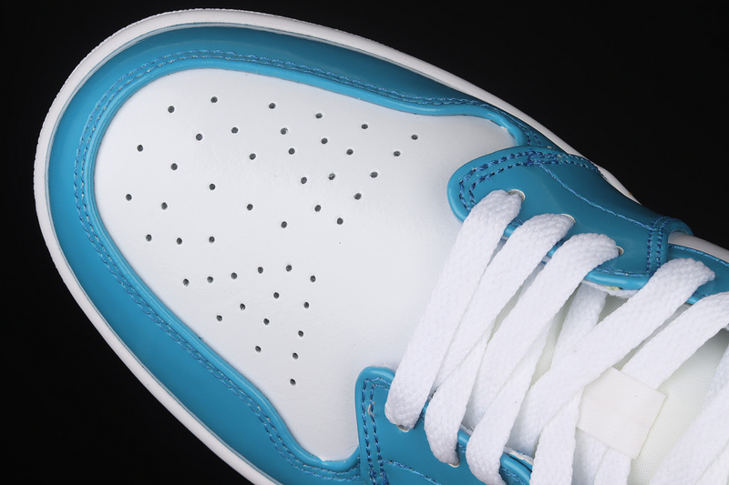 Air Jordan 1 Low Light Teal Blue/White 3