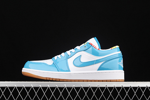 Air Jordan 1 Low Light Teal Blue/White 17