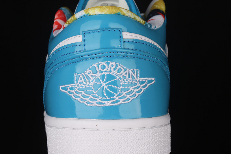 Air Jordan 1 Low Light Teal Blue/White 19