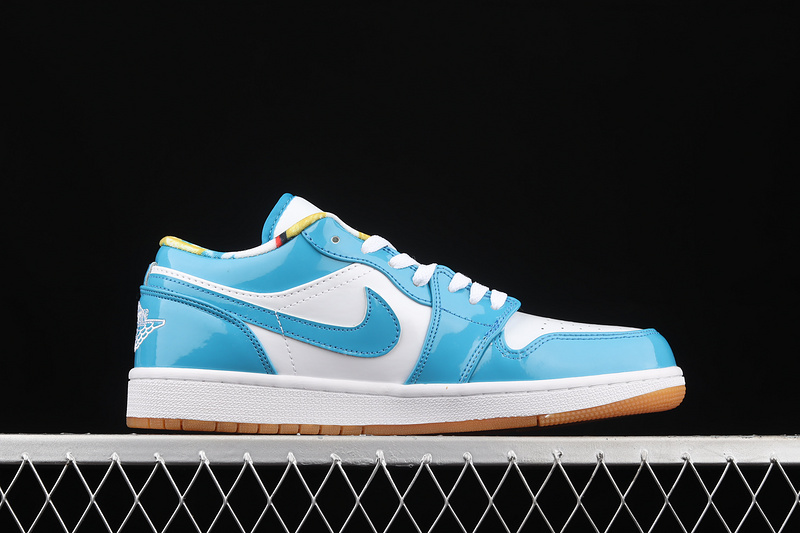 Air Jordan 1 Low Light Teal Blue/White 25