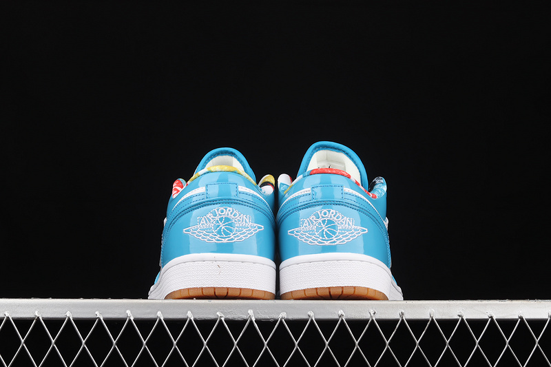 Air Jordan 1 Low Light Teal Blue/White 27