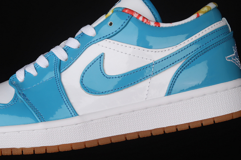 Air Jordan 1 Low Light Teal Blue/White 29