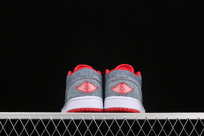 Air Jordan Retro 1 Low Denim/White-Sport Red 5