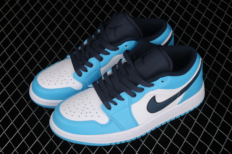 Air Jordan 1 Low Unc White/University Blue-Black 13