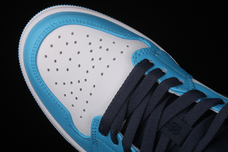 Air Jordan 1 Low Unc White/University Blue-Black 19