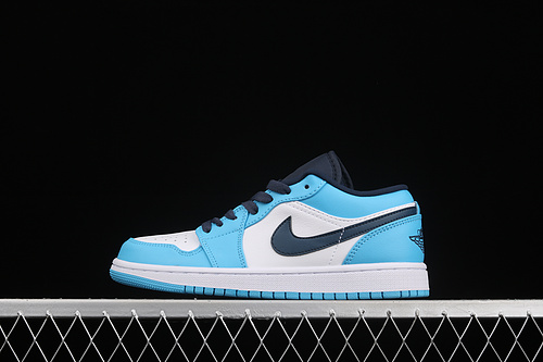 Air Jordan 1 Low Unc White/University Blue-Black 23