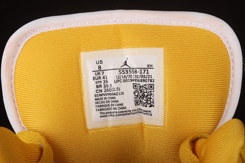 Air Jordan 1 Low White/White/Pollen 29