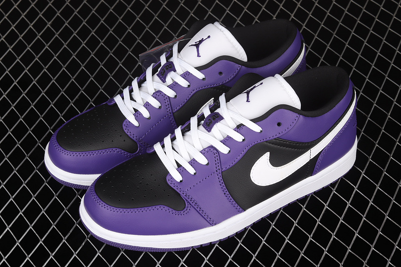 Air Jordan 1 Low Court Purple/Black/White 9