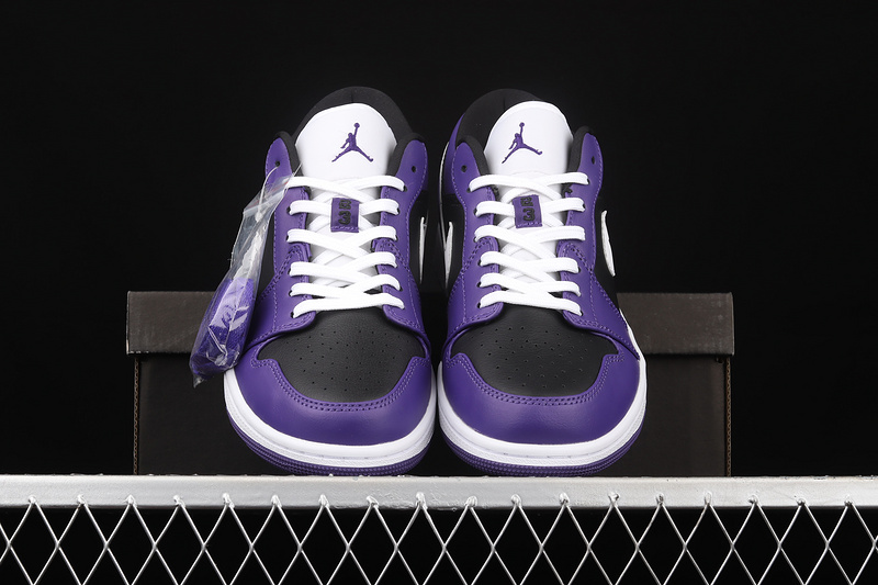 Air Jordan 1 Low Court Purple/Black/White 11