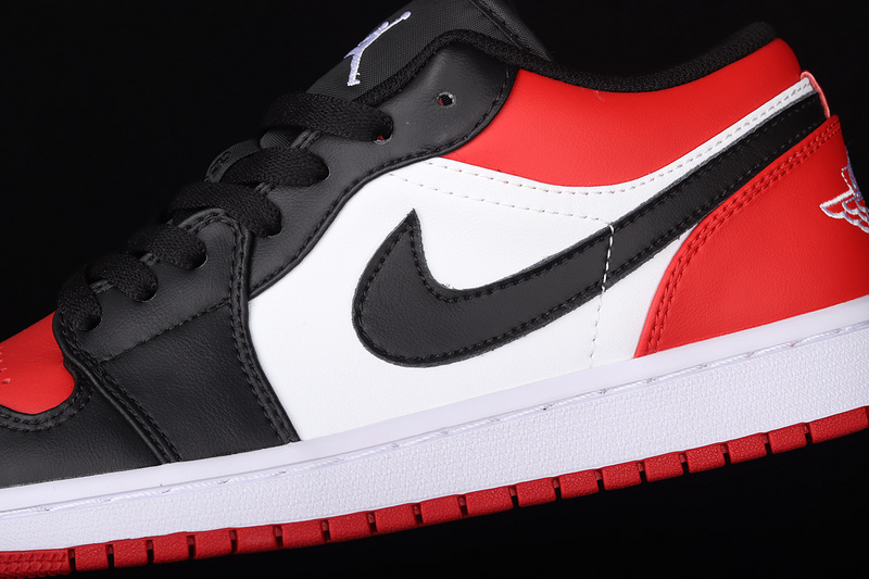 Air Jordan 1 Low Bred Toe White/Black-University Red 21