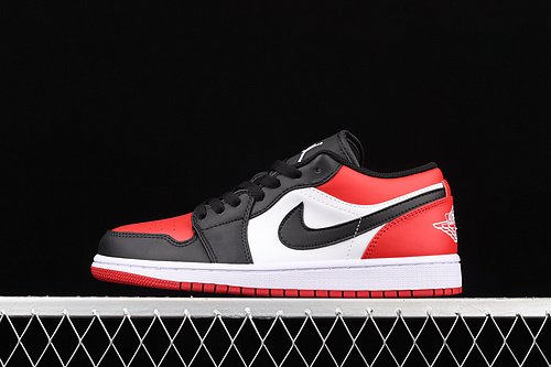 Air Jordan 1 Low Bred Toe White/Black-University Red 27