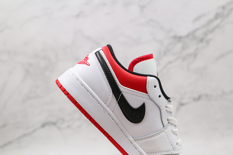 Air Jordan 1 Low Gs White/Gym Red/Black 5