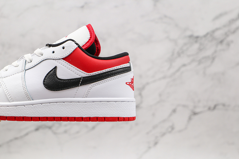 Air Jordan 1 Low Gs White/Gym Red/Black 7