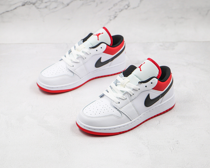 Air Jordan 1 Low Gs White/Gym Red/Black 9