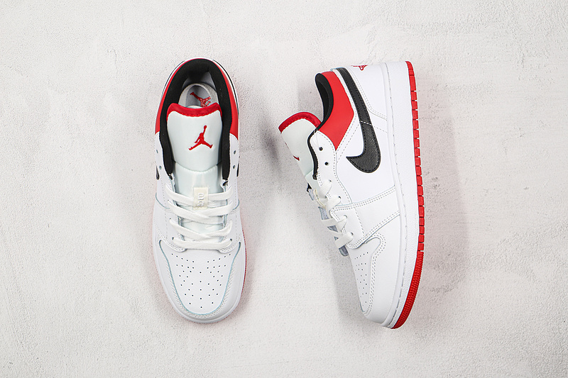 Air Jordan 1 Low Gs White/Gym Red/Black 15