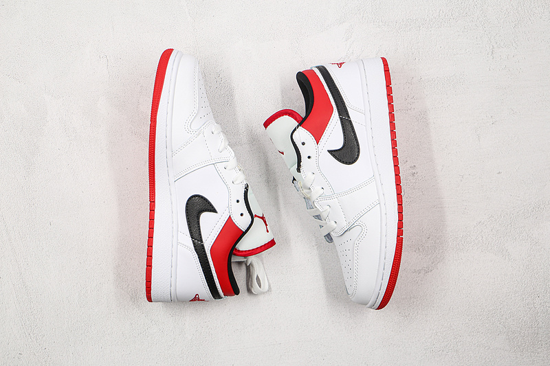 Air Jordan 1 Low Gs White/Gym Red/Black 19