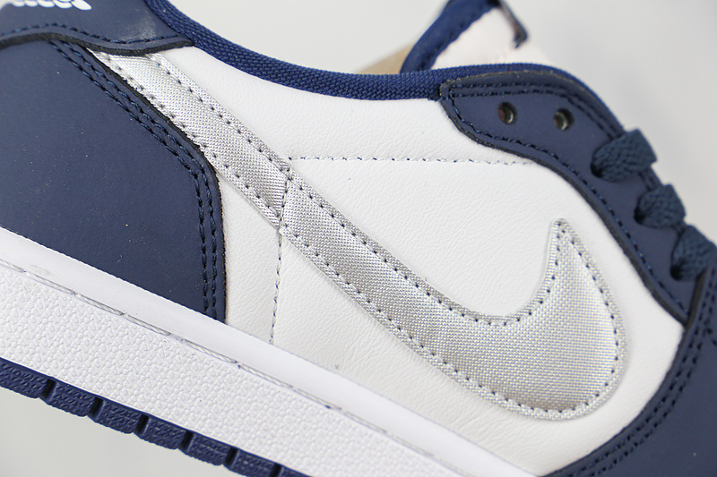 Eric Koston X Air Jordan 1 Low Sb Midnight Navy/White-Ember Glow-Metallic Silver 23